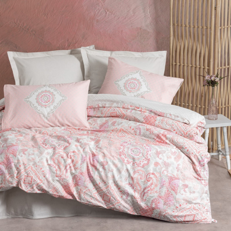 Lenjerie de pat ranforce, două persoane, bumbac 100%, Cotton Box, Saldo - Beige [0]