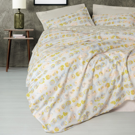 Lenjerii bumbac ranforce - XXL - Lenjerie de pat ranforce, două persoane, bumbac 100%, Cotton Box, Jocus - Beige