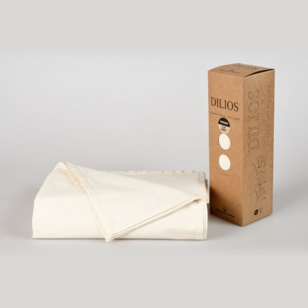 Cearceafuri de pat - simple - Cearceaf de pat ranforce, bumbac 100%, Dilios, o persoană Natural Light