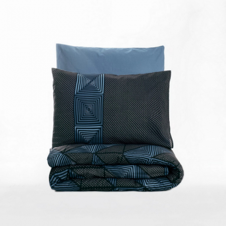 Lenjerie de pat ranforce, o persoana, bumbac 100%, Cotton Box, Armor - Black [2]