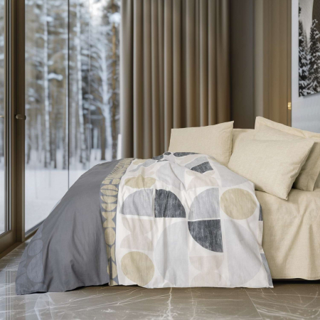 Lenjerii bumbac ranforce - o persoana - Lenjerie de pat ranforce, o persoana, bumbac 100%, Cotton Box, Formo - Beige