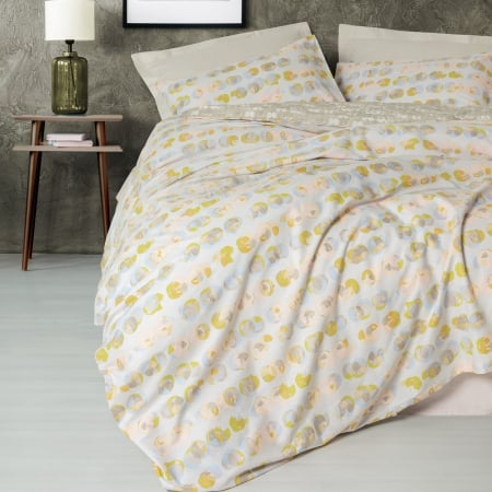 Lenjerii bumbac ranforce - o persoana - Lenjerie de pat ranforce, o persoana, bumbac 100%, Cotton Box, Jocus - Beige