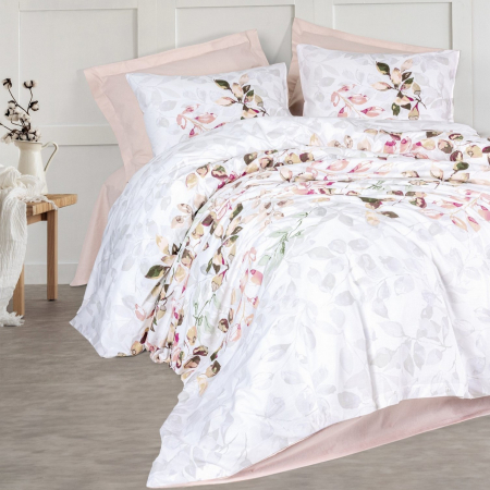 Lenjerii bumbac ranforce - o persoana - Lenjerie de pat ranforce, o persoana, bumbac 100%, Cotton Box, Brice - Beige