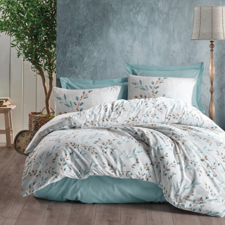 Lenjerii bumbac ranforce - o persoana - Lenjerie de pat ranforce, o persoana, bumbac 100%, Cotton Box, Lendell - Mint