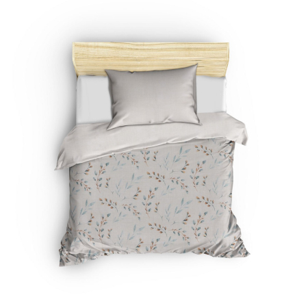 Lenjerie de pat ranforce, o persoana, bumbac 100%, Cotton Box, Lendell - Mint [2]
