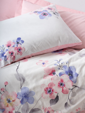 Lenjerie de pat ranforce, o persoana, bumbac 100%, Cotton Box, Jayda - Pink [1]