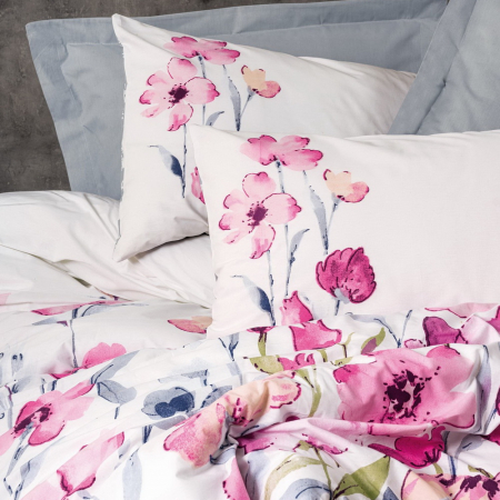 Lenjerie de pat ranforce, o persoana, bumbac 100%, Cotton Box, Carla Grey [1]