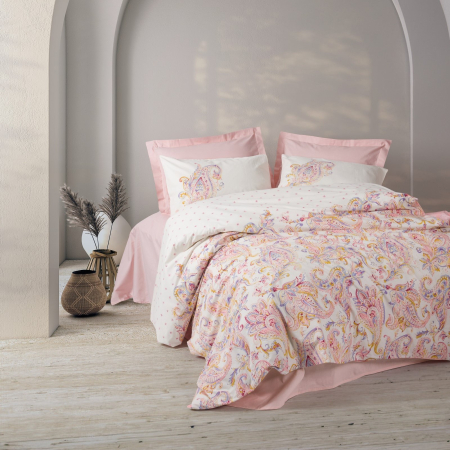 Lenjerii bumbac ranforce - o persoana - Lenjerie de pat ranforce, o persoana, bumbac 100%, Cotton Box, Muna - Pink