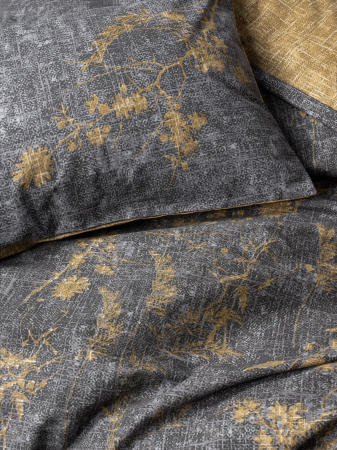 Lenjerie de pat ranforce, o persoana, bumbac 100%, Cotton Box, Yadawa - Mustard [1]