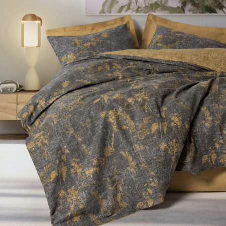 Lenjerii bumbac ranforce - o persoana - Lenjerie de pat ranforce, o persoana, bumbac 100%, Cotton Box, Yadawa - Mustard