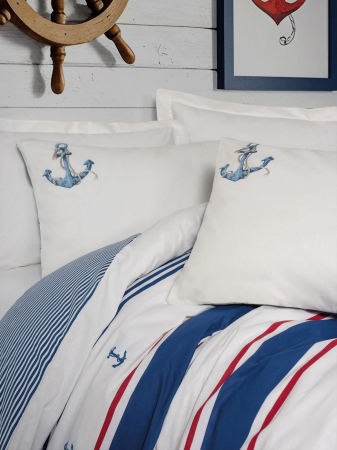 Lenjerie de pat ranforce, o persoana, bumbac 100%, Cotton Box, Brine - Ecru [1]