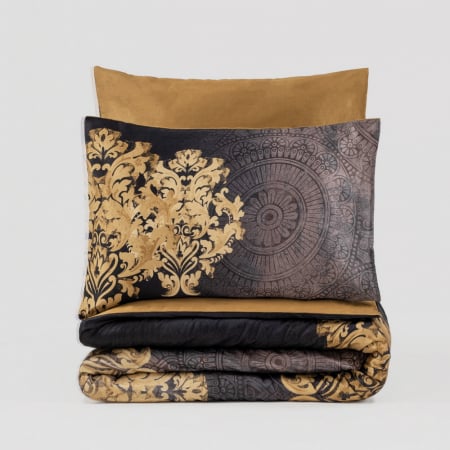 Lenjerie de pat satin, 6 piese, bumbac 100%, Cotton Box, Jadira - Beige [2]
