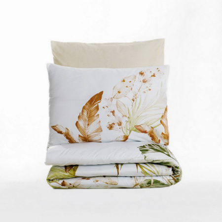 Lenjerie de pat satin, 6 piese, bumbac 100%, Cotton Box, Luster - Beige [2]