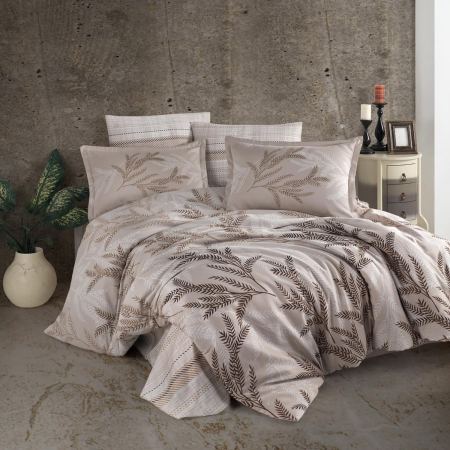 Lenjerii bumbac satin Premium - Lenjerie de pat satin Clasy king size (ALISA)