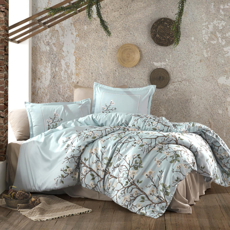 Lenjerii bumbac satin Premium - Lenjerie de pat satin Clasy king size (ALVIN V1)