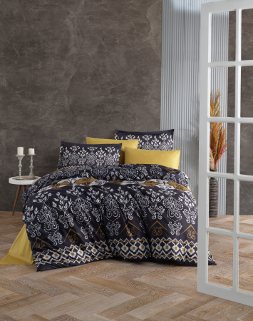 Lenjerii bumbac satin Premium - Lenjerie de pat satin Clasy king size (LEROS)