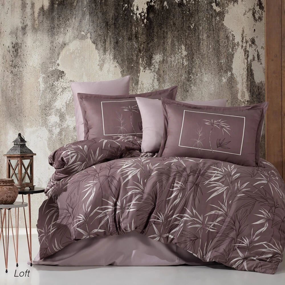 Lenjerii bumbac satin Premium - Lenjerie de pat satin Clasy king size (LOFT)
