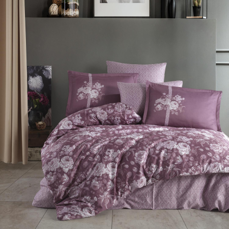 Pucioasa - Lenjerie de pat satin Clasy king size (MONICA V1)