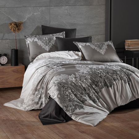 Lenjerii bumbac satin Premium - Lenjerie de pat satin Clasy king size (NOLDOR)