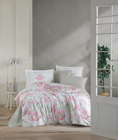 Lenjerii bumbac satin Premium - Lenjerie de pat satin Clasy king size (PATAYA)