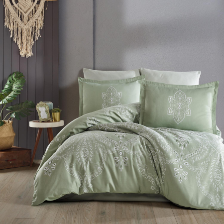 Lenjerii bumbac satin Premium - Lenjerie de pat satin Clasy king size (ROVI V2)