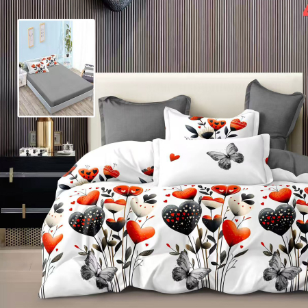 Pucioasa - LENJERIE FINET 6 PIESE CU HUSa - 160x200 SI 180x200 (BROOKLYN-H)