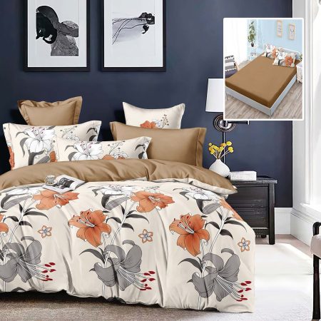 Pucioasa - LENJERIE FINET 6 PIESE CU HUSa - 160x200 SI 180x200 (HF6P239)