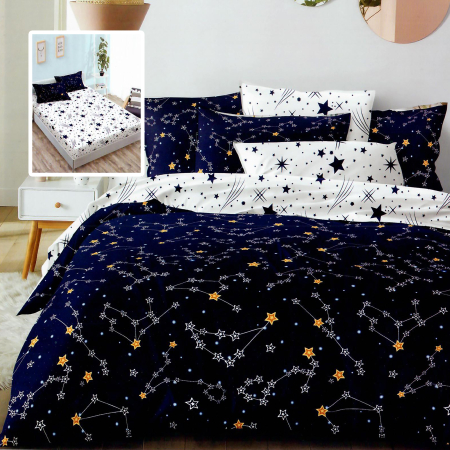 Pucioasa - LENJERIE FINET 6 PIESE CU HUSa - 160x200 SI 180x200 (HF6P273)