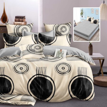 Pucioasa - LENJERIE FINET 6 PIESE CU HUSa - 160x200 SI 180x200 (HF6P326)