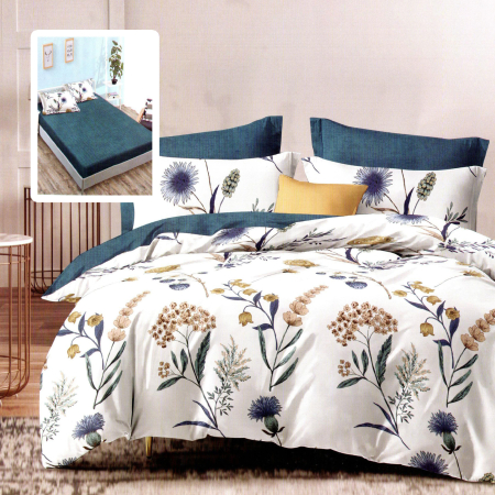 LENJERII DE PAT POLICOTON - LENJERIE FINET 6 PIESE CU HUSA - 160x200 SI 180x200 (PENELOPE-VH)