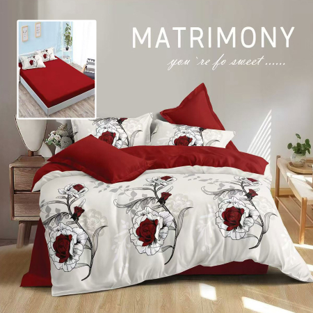 LENJERII DE PAT POLICOTON - LENJERIE FINET 6 PIESE CU HUSA - 160x200 SI 180x200 (SERENITY-H)