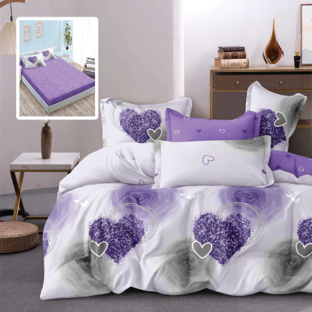 Pucioasa - LENJERIE FINET 6 PIESE CU HUSa - 160x200 SI 180x200 (TANIA V2)