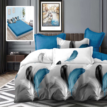 Pucioasa - LENJERIE FINET 6 PIESE CU HUSa - 160x200 SI 180x200 (TINA V1)