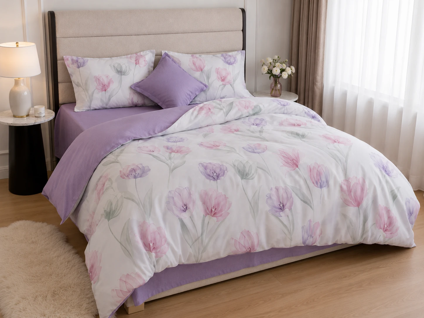 Lenjerie Finet 6 piese cu husa de pat pentru saltea de 160×200 si 180×200 [1]