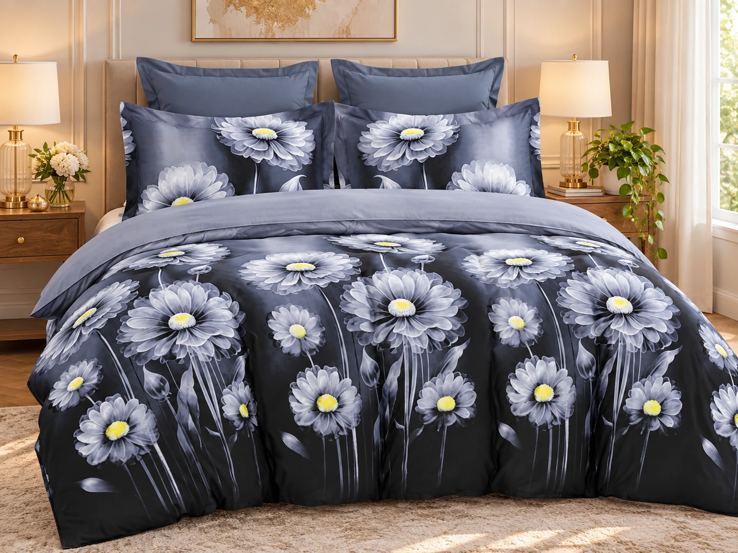 Lenjerie Finet 6 piese cu husa de pat pentru saltea de 160×200 si 180×200 [1]