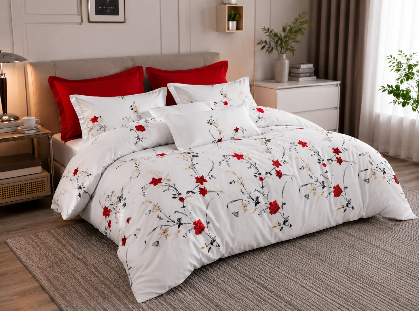 Lenjerie Finet 6 piese cu husa de pat pentru saltea de 160×200 si 180×200 [1]