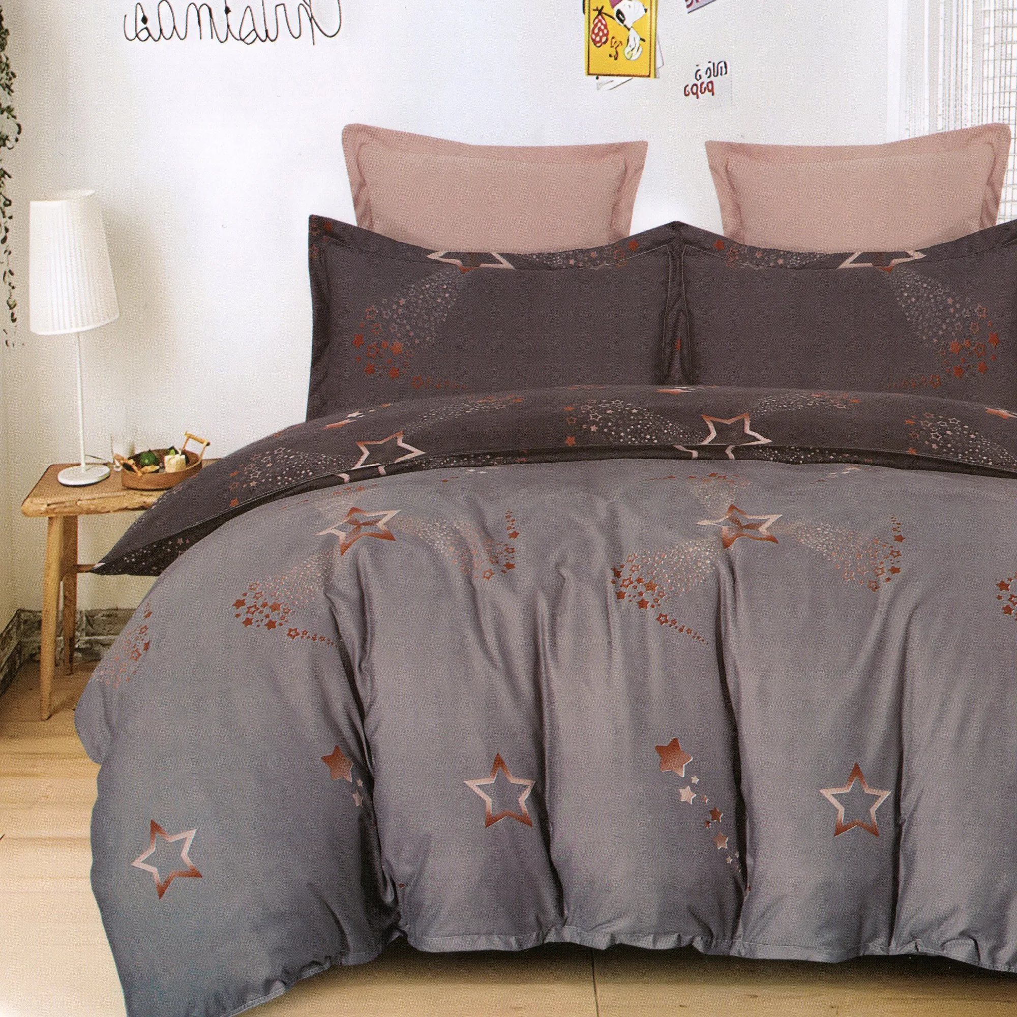 Lenjerii de pat - Lenjerie Finet 6 piese cu husa de pat pentru saltea de 160×200 si 180×200