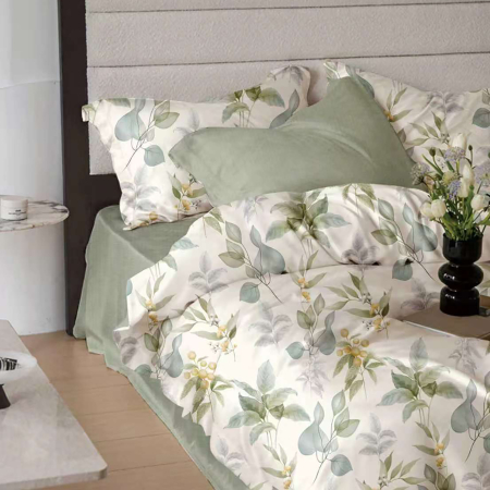 LENJERII DE PAT POLICOTON - Lenjerie Finet 6 piese cu husa de pat pentru saltea de 160x200 si 180x200