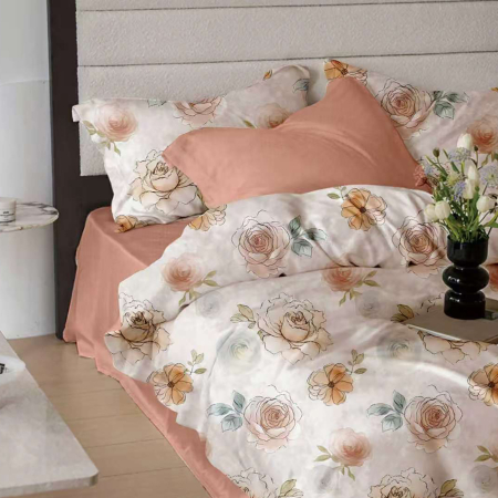 LENJERII FINET 6 PIESE CU HUSa PENTRU SALTEA - Lenjerie Finet 6 piese cu husa de pat pentru saltea de 160x200 si 180x200