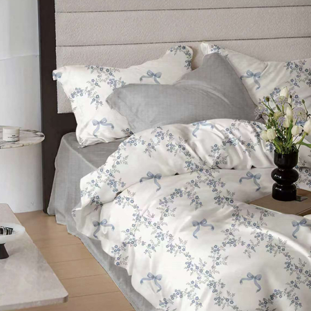 LENJERII FINET 6 PIESE CU HUSa PENTRU SALTEA - Lenjerie Finet 6 piese cu husa de pat pentru saltea de 160x200 si 180x200