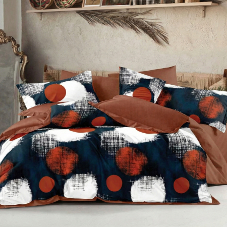 LENJERII DE PAT POLICOTON - Lenjerie Finet 6 piese cu husa de pat pentru saltea de 160x200 si 180x200