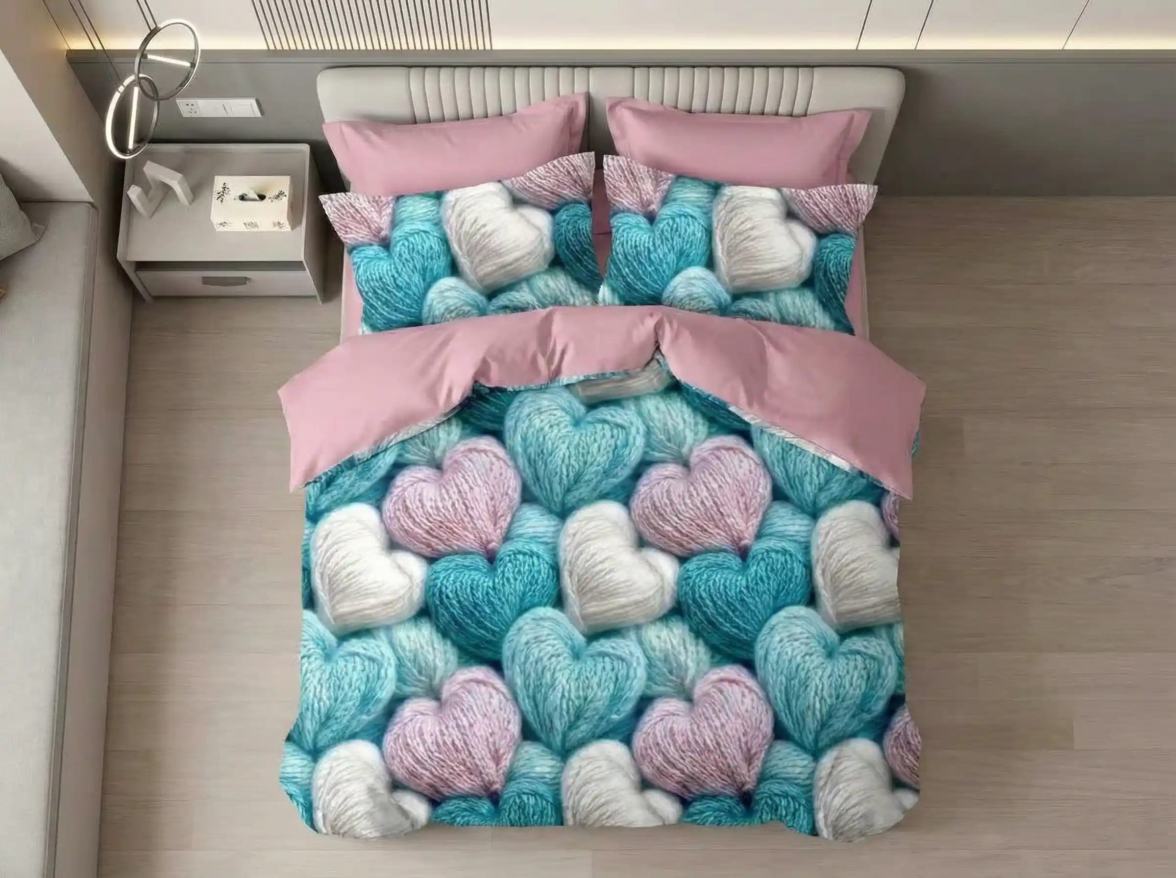 Lenjerie Finet 6 piese cu husa de pat pentru saltea de 160x200 si 180x200 [1]