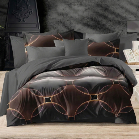 Pucioasa - Lenjerie Finet 6 piese cu husa de pat pentru saltea de 160x200 si 180x200