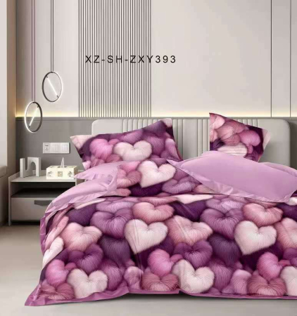 Pucioasa - Lenjerie Finet 6 piese cu husa de pat pentru saltea de 160x200 si 180x200