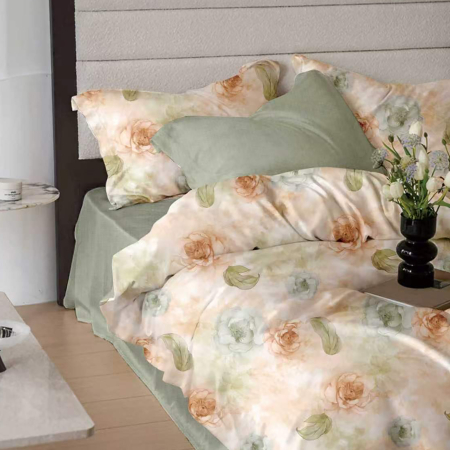 LENJERII FINET 6 PIESE CU HUSa PENTRU SALTEA - Lenjerie Finet 6 piese cu husa de pat pentru saltea de 160x200 si 180x200