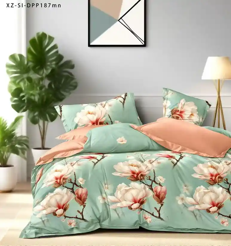 Pucioasa - Lenjerie Finet 6 piese cu husa de pat pentru saltea de 160x200 si 180x200