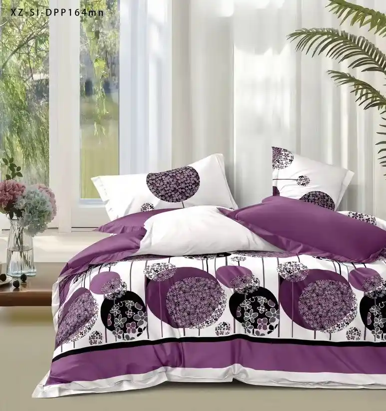 Pucioasa - Lenjerie Finet 6 piese cu husa de pat pentru saltea de 160x200 si 180x200