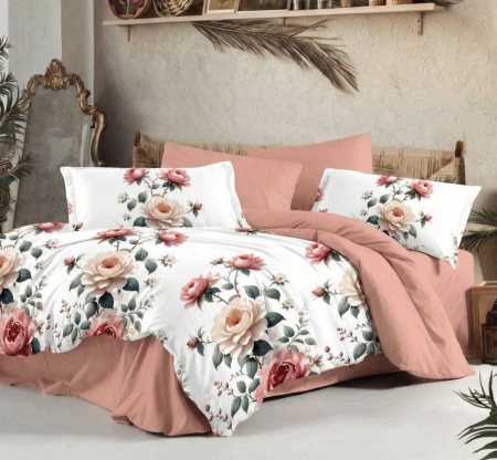 Pucioasa - Lenjerie Finet 6 piese cu husa de pat pentru saltea de 160x200 si 180x200