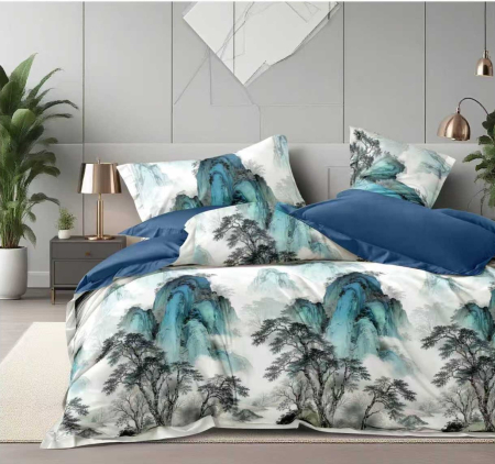 Pucioasa - Lenjerie Finet 6 piese cu husa de pat pentru saltea de 160x200 si 180x200