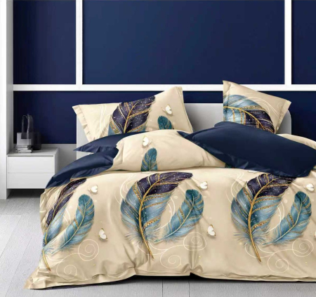 Pucioasa - Lenjerie Finet 6 piese cu husa de pat pentru saltea de 160x200 si 180x200